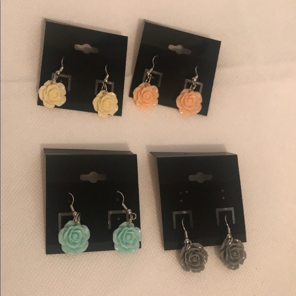 So floral earrings by wynefyne collxtions